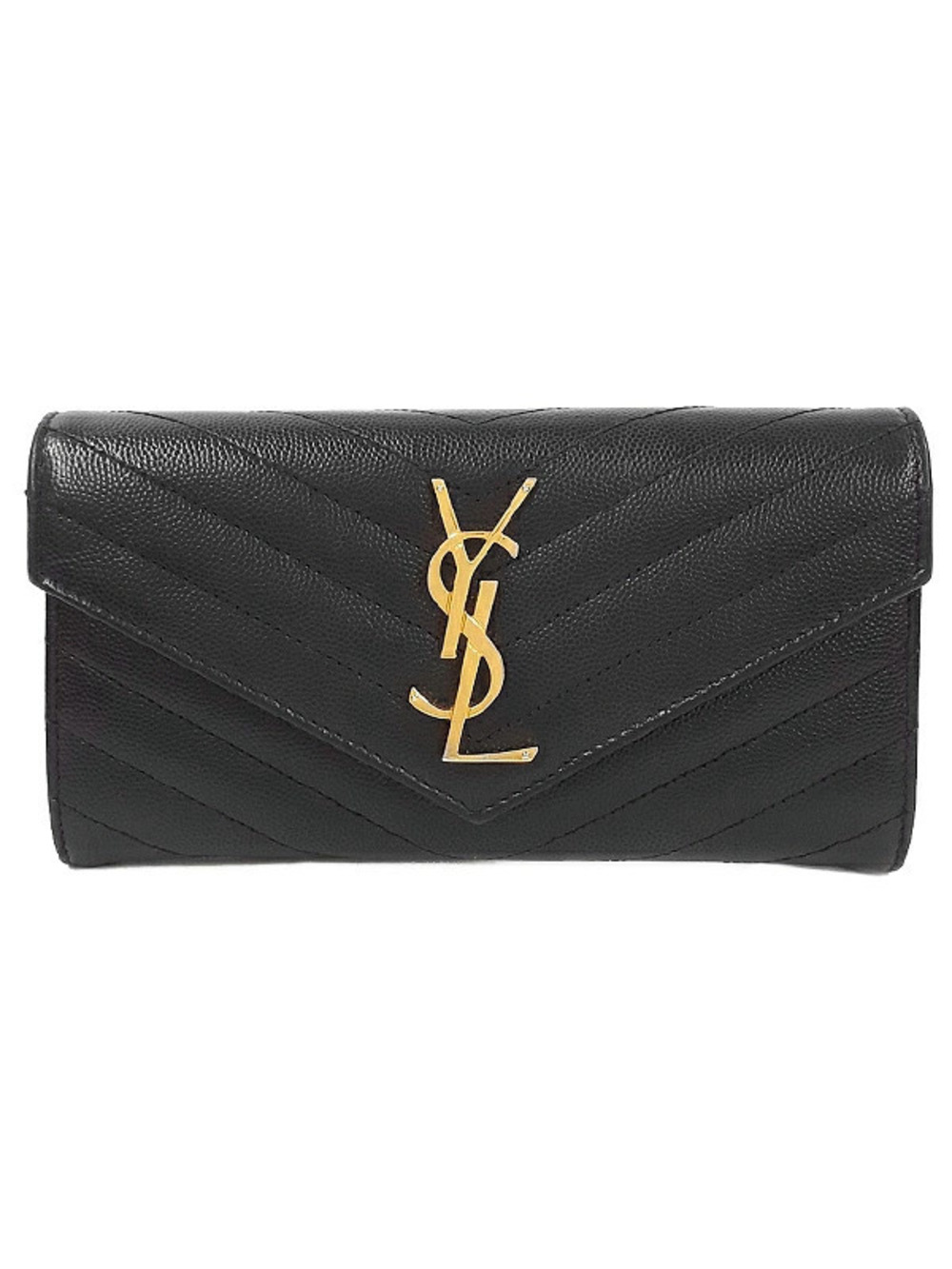 SAINT LAURENT PARIS Saint Paris Cassandra Matelasse Flap Wallet Bi fold Long